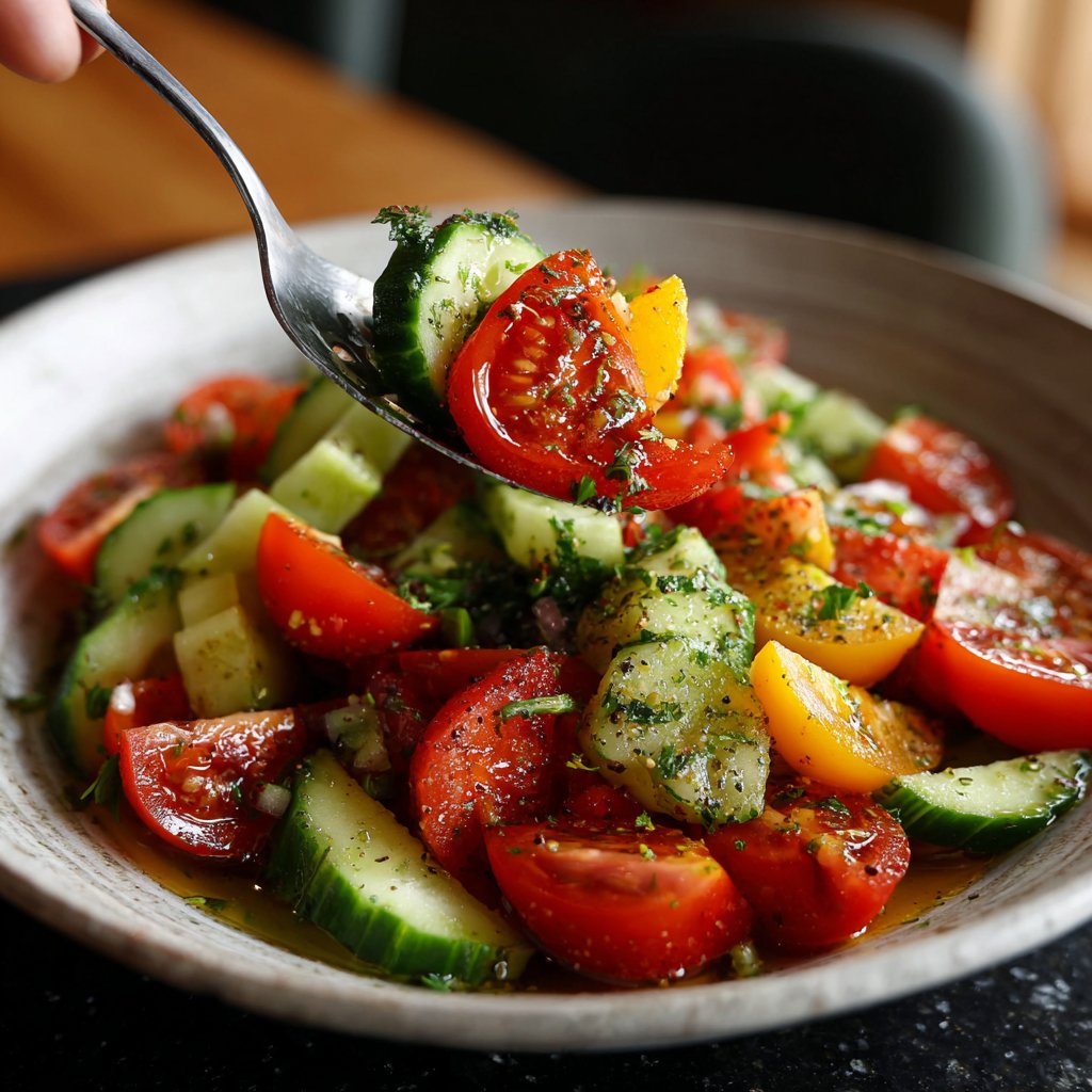 Refreshing Cucumber & Tomato Medley