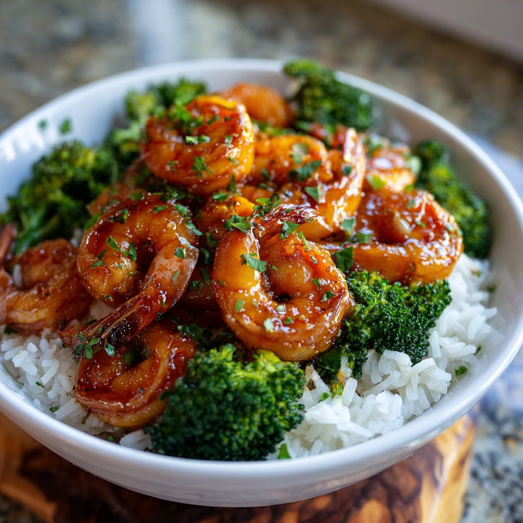 Honey Garlic Shrimp Bowl