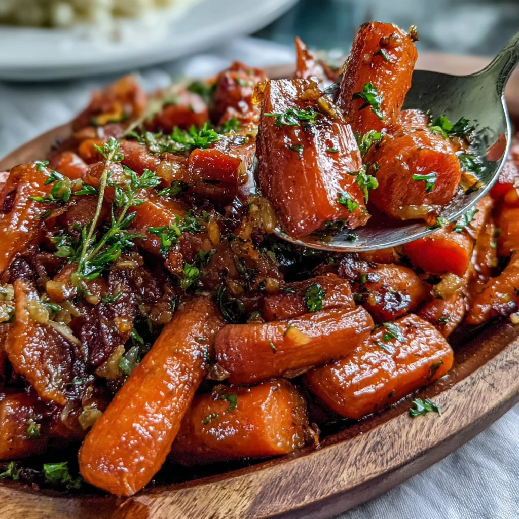 Honey Garlic Glazed Carrots