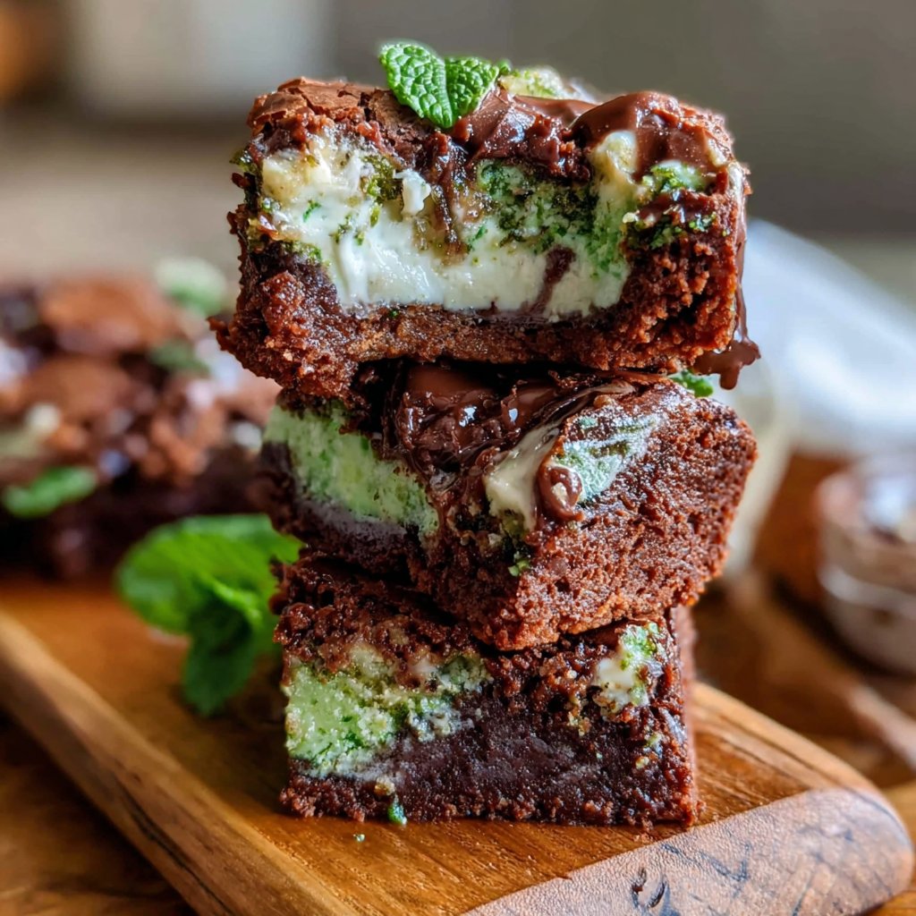 Marbled Mint Brownies