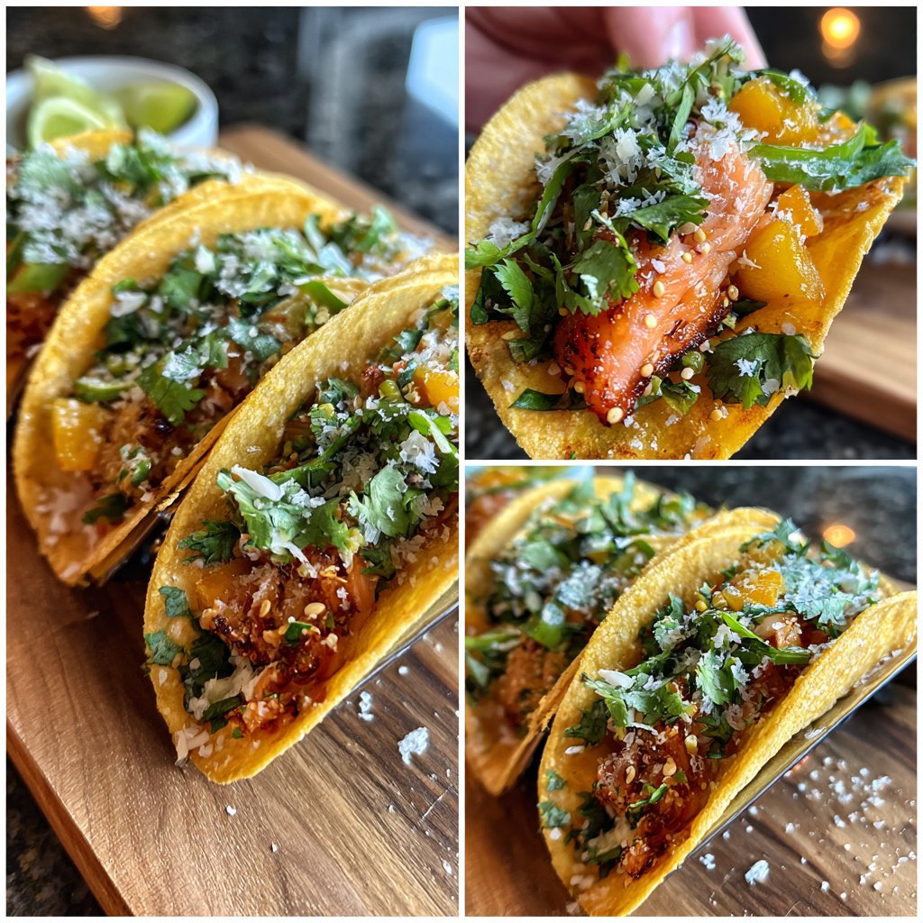 Sweet Spicy Salmon Tacos