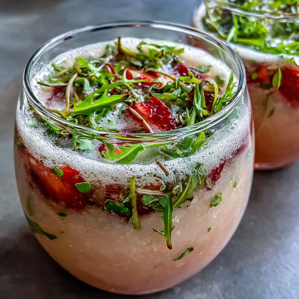 Fresh Dandelion and Strawberry Smoothie